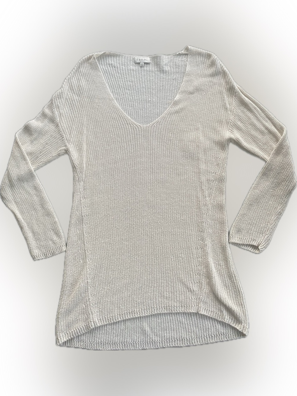 t. babaton V-Neck Long Sleeve Knit Top